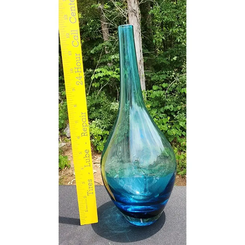 Vintage Blue Ikea Salong Vase 12